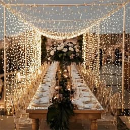 Battery LED Festoon Curtain Light String 8 Modes Garland Fairy Lights for Wedding Party Home Holiday Ramadan Room Decortation