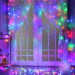 Battery LED Festoon Curtain Light String 8 Modes Garland Fairy Lights for Wedding Party Home Holiday Ramadan Room Decortation