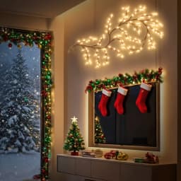 Artistic Sculptural Tree Branch String Lights, Adjustable Bendable LED Lights, Bohemian Garden Romantic Night Scene Ornament