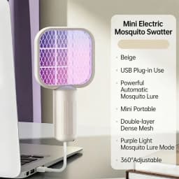 Portable Trap Mosquito Killing Lamp Fly Swatter Mini USB UV Mosquito Swatter for Outdoor Picnic Camping Hotel