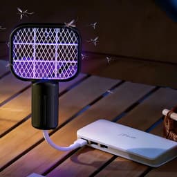 Portable Trap Mosquito Killing Lamp Fly Swatter Mini USB UV Mosquito Swatter for Outdoor Picnic Camping Hotel
