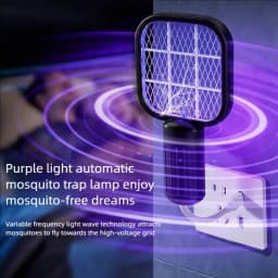 Portable Trap Mosquito Killing Lamp Fly Swatter Mini USB UV Mosquito Swatter for Outdoor Picnic Camping Hotel
