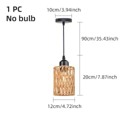 American Imitation Hemp Rope Rattan Hand-woven Ceiling Lamp South East Asia Style Restaurant Hotel Aisle Chandelier
