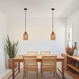 American Imitation Hemp Rope Rattan Hand-woven Ceiling Lamp South East Asia Style Restaurant Hotel Aisle Chandelier