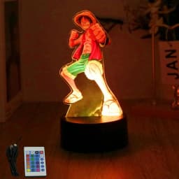 LED Night Light Anime Figure One Piece Luffy Zoro Figures Lamp PVC Action Collection Bedside Table Decoration Kid Christmas Gift