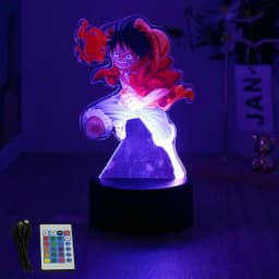 LED Night Light Anime Figure One Piece Luffy Zoro Figures Lamp PVC Action Collection Bedside Table Decoration Kid Christmas Gift