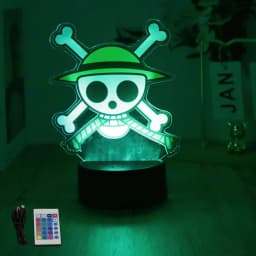 LED Night Light Anime Figure One Piece Luffy Zoro Figures Lamp PVC Action Collection Bedside Table Decoration Kid Christmas Gift