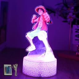 LED Night Light Anime Figure One Piece Luffy Zoro Figures Lamp PVC Action Collection Bedside Table Decoration Kid Christmas Gift