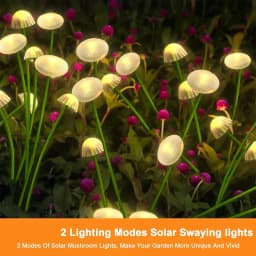 NEW 2/1Pcs Solar Lawn Lights Outdoor Waterproof LED Mushroom Lamp Jellyfish Warm Light for Garden Decor Yard Party Patio