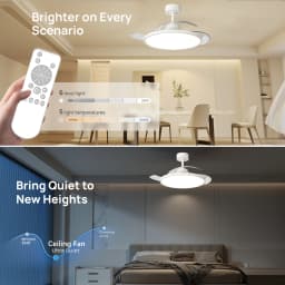 IRALAN Smart Transformer 42/48-inch Ceiling Fan Light Fan Led Driver Easy To Install Remote Control Dimming and Timer Driver