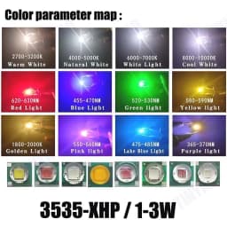 1Pcs High Power 3W LED Chip XPE 3535 SMD LED Lamp Bead White Warm White Red Green Blue Yellow With LED 12/14/16/20mm PCB