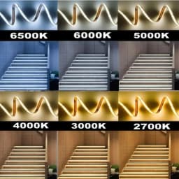 DC24V CCT Dimmable COB LED Strip 8mm/10mm RA98 2700K-6500K Tunable Double Color Linear Lighting High CRI Flexible Tape Light