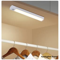 Motion Sensor LED Bar Light USB Type C Rechargeable Portable Induction Night Light for Wardrobe Kitchen Bedside Closet Aisle