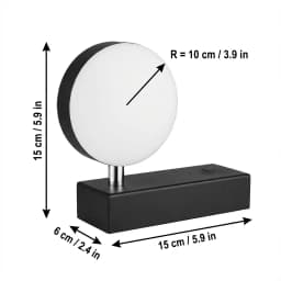 Modern plug indoor LED wall light 350 degree rotating 3W aluminum wall light, with switch button, suitable for desk, desk, bedro