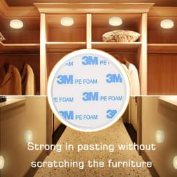 Dimmable Touch Sensor LED Under Cabinets Lights Warm White / White LED Puck Lights Closet Wardrobe Kitchen Bedside Night Light