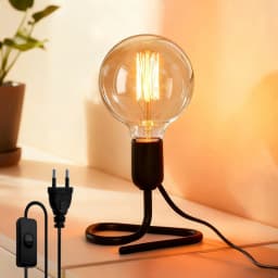 Retro Table Lamp E27 EU Plug Switch Desk Lamp Wood Night Light Fixture Vintage For Bedroom Decorations Bedside Lamp Room Decor