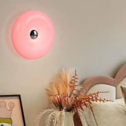 Pink Donut LED Night Light, Dimmable Warm Ambient Lamp for Bedroom, Living Room, Home Decor, Gift