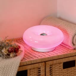 Pink Donut LED Night Light, Dimmable Warm Ambient Lamp for Bedroom, Living Room, Home Decor, Gift
