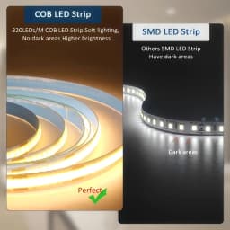 3mm 5mm COB LED Strip 12V 24V Dimmable 3000K 4000K 6000K High Density Flexible LED Light For Home Decor RA90 LED Strip Lights