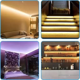 3mm 5mm COB LED Strip 12V 24V Dimmable 3000K 4000K 6000K High Density Flexible LED Light For Home Decor RA90 LED Strip Lights