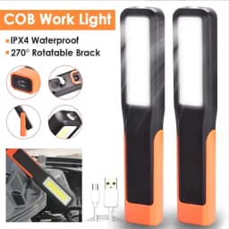 Powerful COB LED Work Light Car Garage Mechanic Lamp USB Rechargeable Flashlight Magnetic Torch Emergency Light Warning Light