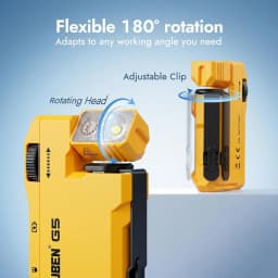 WUBEN G5 Yellow Flashlight 400Lm RGB 180° Rotating Head Magnetic Keychain Type-C Fast Charge 65H IP65 Compact & Rugged