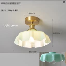 Cream-Style Glass Flower Skirt Dining Room Bedroom Bar Counter Chandelier Copper Lamp Head With Switch Ambient Lighting E27