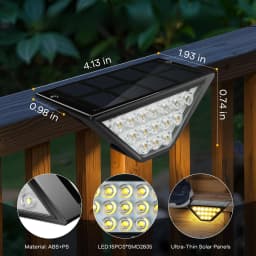 Solar 24LED Walkway Light Warm Light White Light Stair Light Garden Light Outdoor Waterproof Step Light Garden Stair Step Light