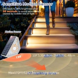 Solar 24LED Walkway Light Warm Light White Light Stair Light Garden Light Outdoor Waterproof Step Light Garden Stair Step Light