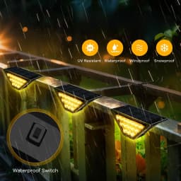 Solar 24LED Walkway Light Warm Light White Light Stair Light Garden Light Outdoor Waterproof Step Light Garden Stair Step Light