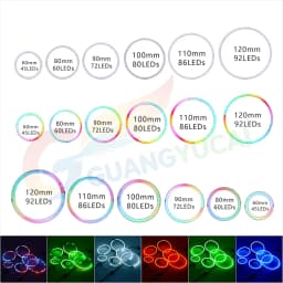 COB RGB DRL Halo Ring LED 60-120mm Chasing Color Angel Eyes for Car Motorcycle Changeable Lights Bluetooth WiFi App Control DC5V