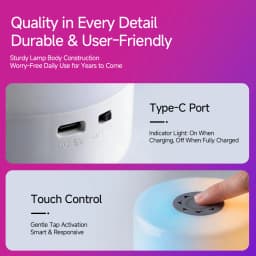 Night Light Clap Lamp Rechargeable Touch Bedroom Bedside Lamp Children's Sleep Lamp Long Battery Led Eyeshield Lamp Decorate
