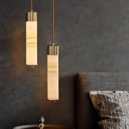 Retro-Style Imitation Marble Resin Dining Room Bedroom Pendant Light For Luxurious Restaurant Bar Area Ambient Lighting Fixture