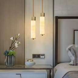 Retro-Style Imitation Marble Resin Dining Room Bedroom Pendant Light For Luxurious Restaurant Bar Area Ambient Lighting Fixture