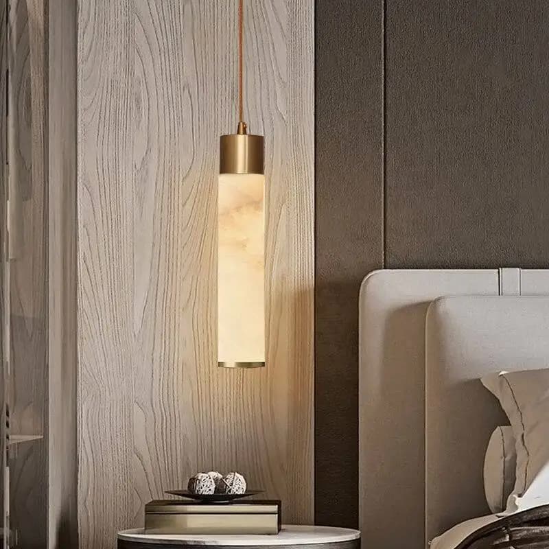 Retro-Style Imitation Marble Resin Dining Room Bedroom Pendant Light For Luxurious Restaurant Bar Area Ambient Lighting Fixture