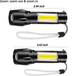 Led Flashlight Rechargeable USB Torch Mini Small Light With COB Flashlights Handheld Tiny Portable Pocket Keychain Flash Light