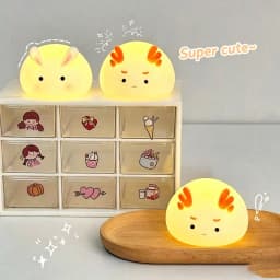 Mini Cute Bunny Night Light Cute Girly Heart Ornament Bedroom Ornament Sleeping Lamp Girl Birthday Gift Atmosphere Table Lamp
