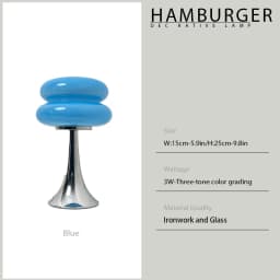 Murano Glass Stacked Ring Table Lamp Bauhaus Minimalist Bedside Lamp Decor Desk Light for Bedroom Dorm & Living Room