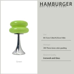 Murano Glass Stacked Ring Table Lamp Bauhaus Minimalist Bedside Lamp Decor Desk Light for Bedroom Dorm & Living Room