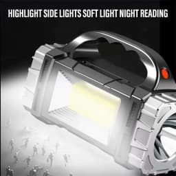 Powerful LED COB Flashlight USB Solar Charging Camping Lantern Portable Torch Waterproof Outdoor Emergency Searchlight Tent Lamp
