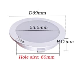 Ultra-Slim Mini LED Downlight 3W/5W Dimmable 12V/24V DC for RV Kitchens And Ceilings Recessed Spotlights 3000K 4000K 6000K 90RA