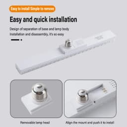 E27 LED Lamp Strip Tube Lighting Ac85-265V 18W/24W 6000K Bulb Adjustable Direction 360° Indoor Cold White Long Crystal Bulb