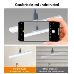 E27 LED Lamp Strip Tube Lighting Ac85-265V 18W/24W 6000K Bulb Adjustable Direction 360° Indoor Cold White Long Crystal Bulb