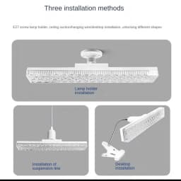 E27 LED Lamp Strip Tube Lighting Ac85-265V 18W/24W 6000K Bulb Adjustable Direction 360° Indoor Cold White Long Crystal Bulb