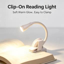 Trichromatic Temperature Dimming LED Reading Light Type-C Charging Compact Portable Lighting with 3-24 Hours Battery Life