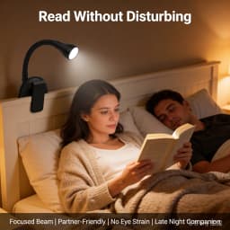 Trichromatic Temperature Dimming LED Reading Light Type-C Charging Compact Portable Lighting with 3-24 Hours Battery Life