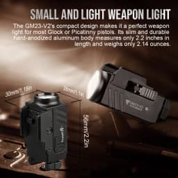 Trustfire 850LM Tactical Flashlight GM23-V2 Quick Release Led Light USB C Rechargeable Rail Mounted for Taurus Glock 17 19 TX2