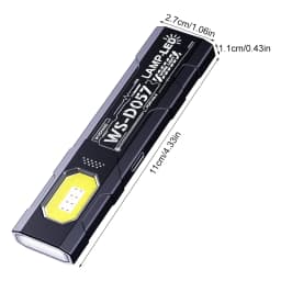 LED COB Flashlight Type C Rechargeable 600LM Portable Mini Torch Pocket Lantern Flood Work Light With Magnet For Emergency