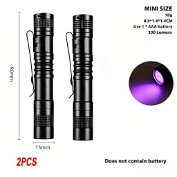 Pen Clip 395nm UV Light, Pet Dog Cat Urine Detector & Scorpion Finder, Portable Ultraviolet Flashlight Lamp, Uses AAA Batteries