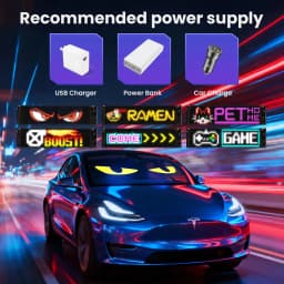 RGB Pixel Soft Screen, 5V USB Powered with Battery, APP+Key Remote, Custom Text/Pattern/Animation Scrolling LED Display for DIY Decoration